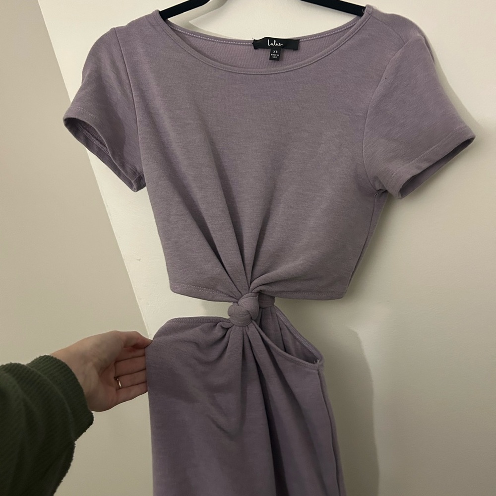 Lulu's Soft Lavender Knit Mini Dress Size XS